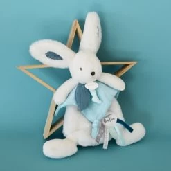 Doudou Et Compagnie - Happy Doudou - Doudou Lapin Pop Bleu 25 Cm