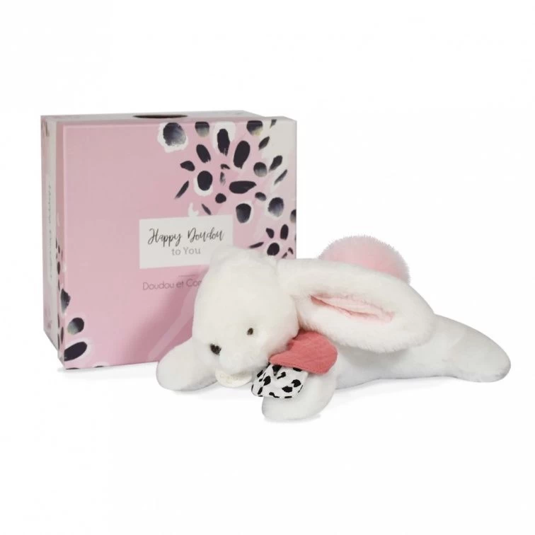 Doudou Et Compagnie - Happy Doudou - Peluche Lapin Blush Rose 25 Cm 2 Doudou Et Compagnie - Happy Doudou - Peluche Lapin Blush Rose 25 Cm – Image 2