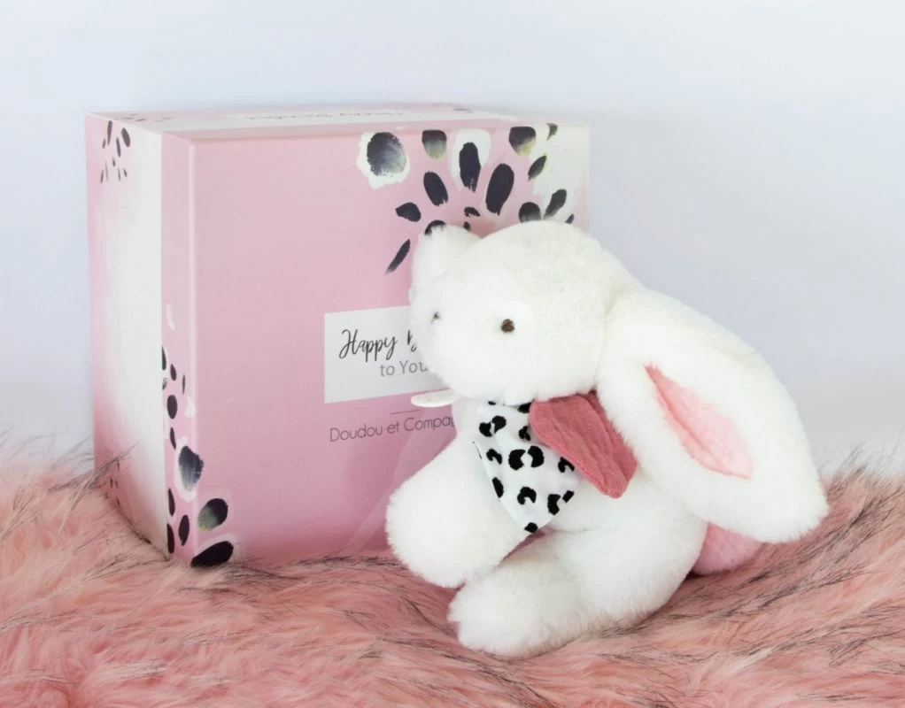 Doudou Et Compagnie - Happy Doudou - Peluche Lapin Blush Rose 25 Cm 1 Doudou Et Compagnie - Happy Doudou - Peluche Lapin Blush Rose 25 Cm