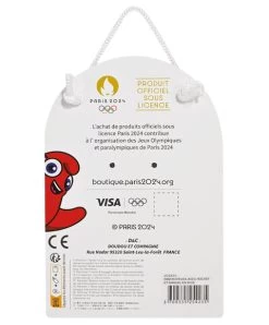 Hochet Mascotte Jeux Olympiques 2024 Avec Anneau En Bois - 17 Cm -Doudou et Compagnie Promos Magasin jo2423 2 64148e69d8a87157144363