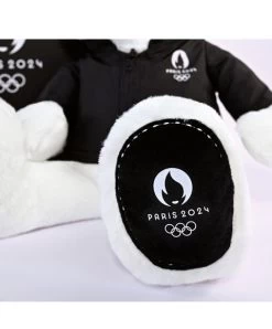 Ours En Peluche Blanc Avec Veste Noire JO2024 - 40 Cm - Collection Premium -Doudou et Compagnie Promos Magasin jo2449 2 649bf3925ea16044619277