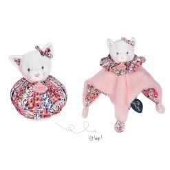 Doudou Et Compagnie - Les Petits Fûtés - Doudou Boule Chat Rose 25 Cm