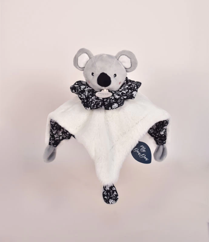 Doudou Et Compagnie - Les Petits Fûtés - Doudou Boule Koala Blanc Noir 25 Cm 3 Doudou Et Compagnie - Les Petits Fûtés - Doudou Boule Koala Blanc Noir 25 Cm – Image 3