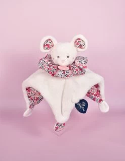 Doudou Et Compagnie - Les Petits Fûtés - Doudou Boule Souris Blanc Rose 25 Cm -Doudou et Compagnie Promos Magasin les20petits20futes2020boule20souris20blanc20rose202520cm 2