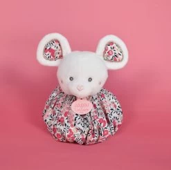 Doudou Et Compagnie - Les Petits Fûtés - Doudou Boule Souris Blanc Rose 25 Cm -Doudou et Compagnie Promos Magasin les20petits20futes2020boule20souris20blanc20rose202520cm 3