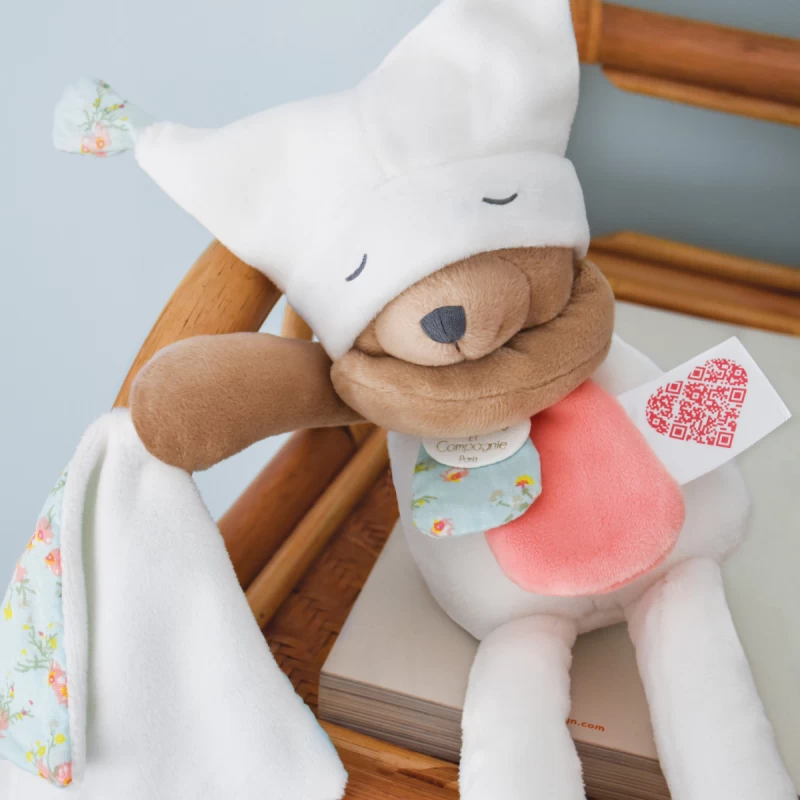 Doudou Et Compagnie - Les Petits Fûtés - Ours Pantin à Histoire Blanc 35 Cm 2 Doudou Et Compagnie - Les Petits Fûtés - Ours Pantin à Histoire Blanc 35 Cm – Image 2