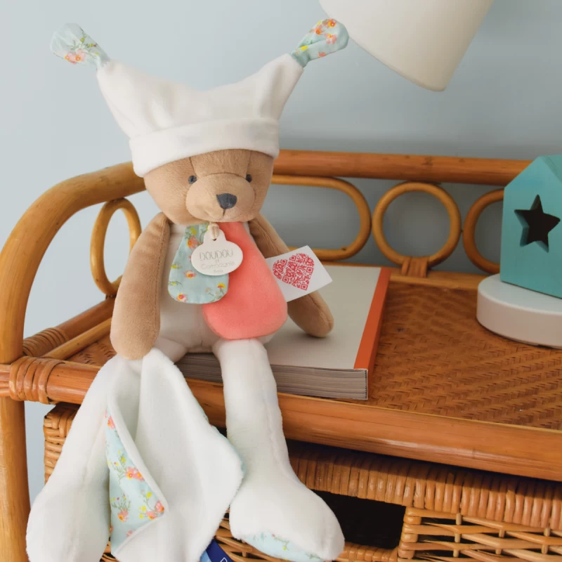 Doudou Et Compagnie - Les Petits Fûtés - Ours Pantin à Histoire Blanc 35 Cm 1 Doudou Et Compagnie - Les Petits Fûtés - Ours Pantin à Histoire Blanc 35 Cm