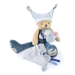 Doudou Et Compagnie - Les Petits Fûtés - Ours Pantin à Histoire Bleu 35 Cm -Doudou et Compagnie Promos Magasin les20petits20futes2020ours20pantin20a20histoire20bleu203520cm 1