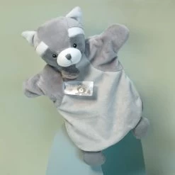 Doudou Et Compagnie - Marionnette Raton-laveur Gris 25 Cm