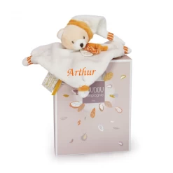 Doudou Et Compagnie - Meli Melo - Doudou Ours Orange Blanc 20 Cm