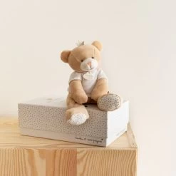 Doudou Et Compagnie - Ours Petit Roi - Peluche Blanc 25 Cm