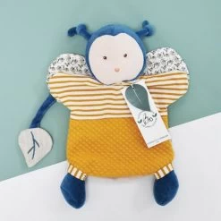 Doudou Et Compagnie - Pollen L'abeille Coton Bio - Marionnette 25 Cm