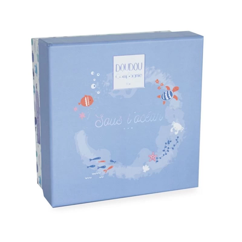 Doudou Et Compagnie - Sous L'océan Hippocampe Bleu Avec Doudou 20 Cm 5 Doudou Et Compagnie - Sous L'océan Hippocampe Bleu Avec Doudou 20 Cm – Image 5