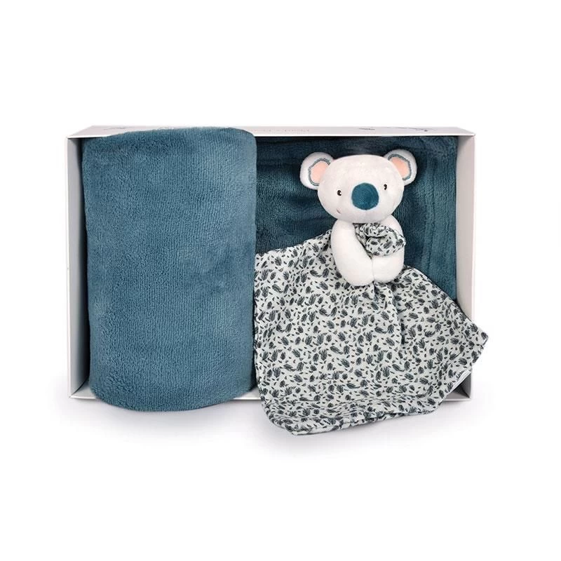 Doudou Et Compagnie - Yoca Le Koala - Set Doudou + Couverture Plaid Bleu 70 X 100 CM 2 Doudou Et Compagnie - Yoca Le Koala - Set Doudou + Couverture Plaid Bleu 70 X 100 CM – Image 2